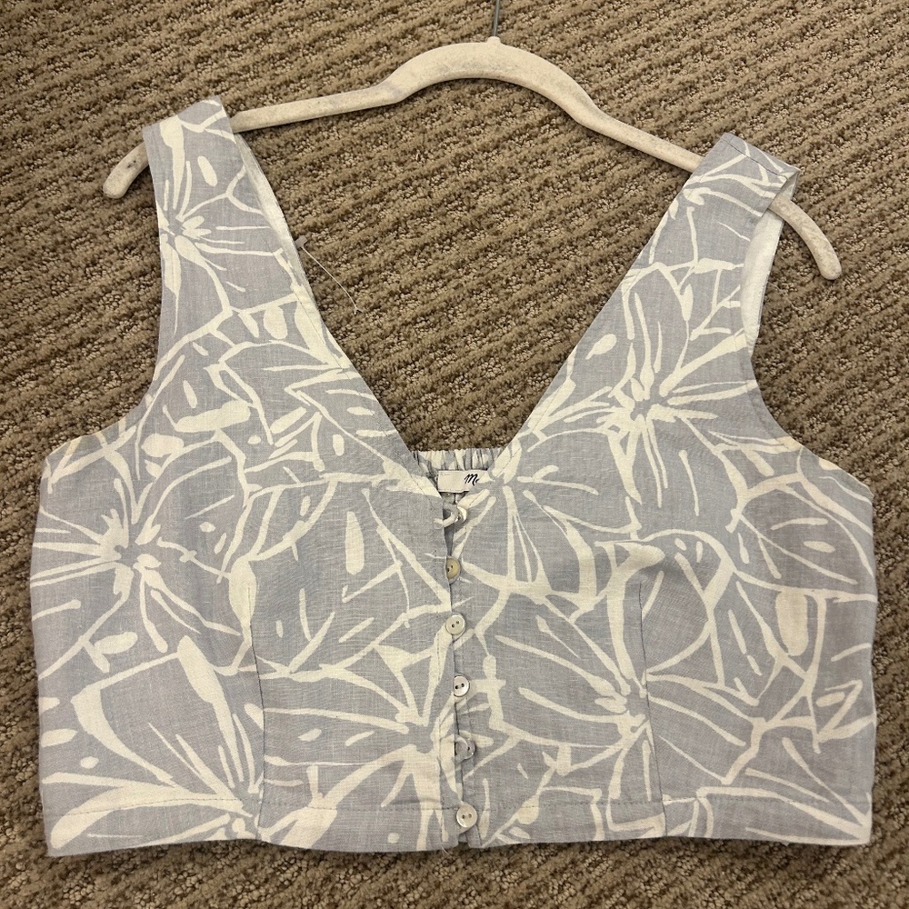 Madewell crop top blouse